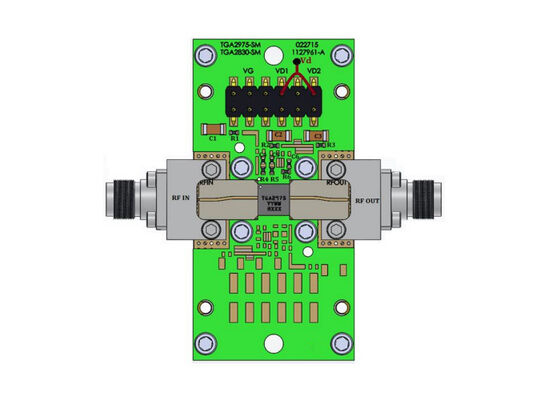 TGA2975-SM-EVB एम्बेडेड समाधान 2.7GHz से 3.5GHz 12W GaN पावर एम्पलीफायर मूल्यांकन बोर्ड