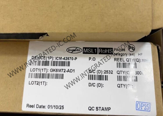 आईसीएम-42670-पी उच्च प्रदर्शन 6-अक्ष गति ट्रैकिंग आईएमयू सेंसर आईसी