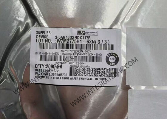 H5AG46DXNDX117R मेमोरी आईसी चिप 16Gbit DDR4 DRAM BGA-96 पैकेज में 3200Mbps डेटा ट्रांसफर दर के साथ