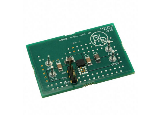 NCP692MN15T2GEVB एम्बेडेड समाधान 1-चैनल पॉजिटिव फिक्स्ड लीनियर वोल्टेज रेगुलेटर मूल्यांकन बोर्ड