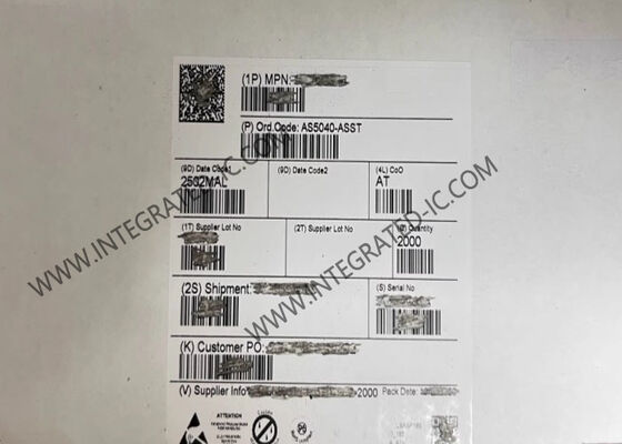 AS5040-ASST सेंसर IC 10-बिट रिज़ॉल्यूशन 360° ऑपरेटिंग एंगल और 30,000 आरपीएम मैक्स रोटेशन स्पीड के साथ रोटरी सेंसर