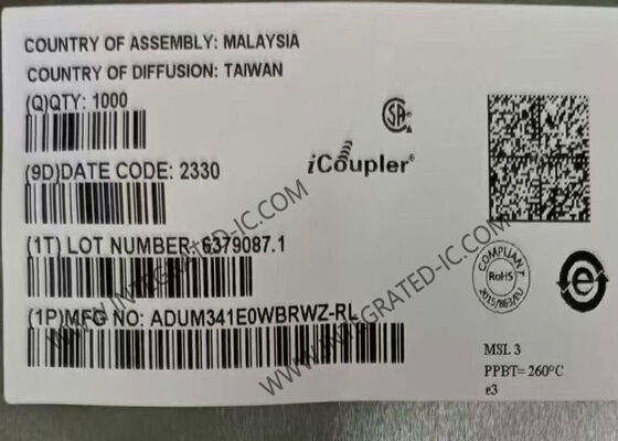 ADUM341E0WBRWZ 4 चैनल ऑटोमोटिव डिजिटल आइसोलेटर आईसी जिसमें 5700Vrms आइसोलेशन है