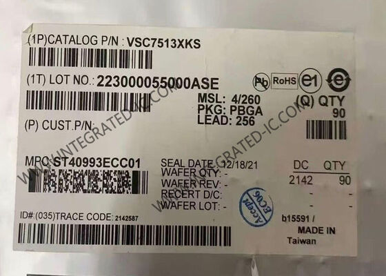 VSC7513XKS ईथरनेट IC 8-पोर्ट इंडस्ट्रियल गीगाबिट ईथरनेट स्विच जिसमें 4 Cu PHYs हैं