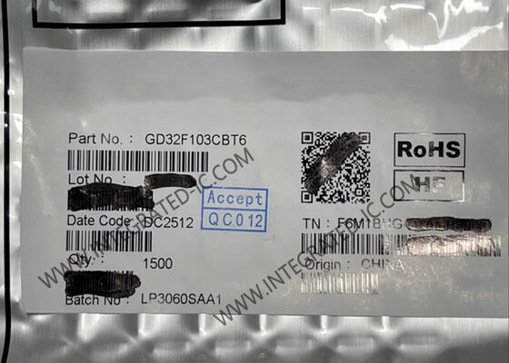 औद्योगिक उपयोग के लिए LQFP48 पैकेज में 108MHz ARM कॉर्टेक्स-एम 3 कोर के साथ GD32F103CBT6 32-बिट माइक्रोकंट्रोलर एमसीयू