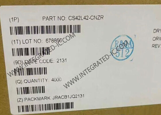 CS42L42-CNZR उच्च-शक्ति ऑडियो कोडेक जिसमें उच्च-गतिशील रेंज और MIPI साउंडवायर इंटरफ़ेस है