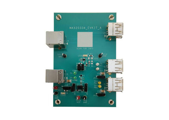 MAX20334EVKIT एम्बेडेड सॉल्यूशंस MAX20334 डुअल एसपीडीटी एनालॉग स्विच मूल्यांकन बोर्ड