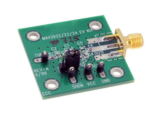 MAX2623EVKIT एम्बेडेड सॉल्यूशंस 885MHz से 950MHz वोल्टेज नियंत्रित ऑसिलेटर मूल्यांकन बोर्ड