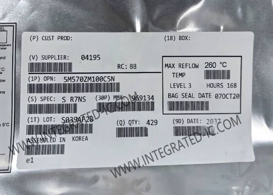 5M570ZM100C5N फील्ड प्रोग्राम करने योग्य गेट सरणी 9ns MAX V प्रदर्शन के साथ, TFBGA100 पैकेज में 570 तर्क तत्व