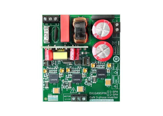 EVLGANSPIN1-3PH एम्बेडेड सॉल्यूशंस GANSPIN611 STM32G431RB मोटर नियंत्रण संदर्भ डिजाइन बोर्ड