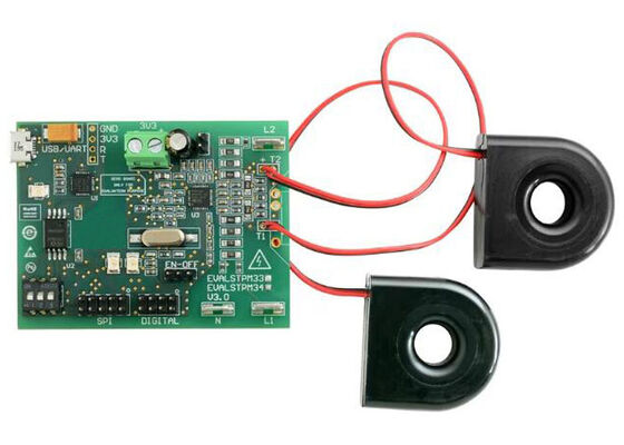 EVALSTPM34 एम्बेडेड सॉल्यूशंस STPM34 डुअल-फेज एनर्जी मीटरिंग इवैल्यूएशन बोर्ड