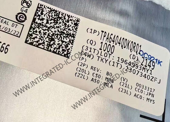 TPA6404QDKQRQ1 एकीकृत सर्किट चिप 45W 4-चैनल ऑटोमोटिव ग्रेड क्लास-डी ऑडियो एम्पलीफायर