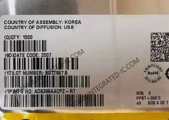 AD8398AACPZ एकीकृत सर्किट चिप एकल पोर्ट VDSL2 लाइन ड्राइवर बंद के साथ