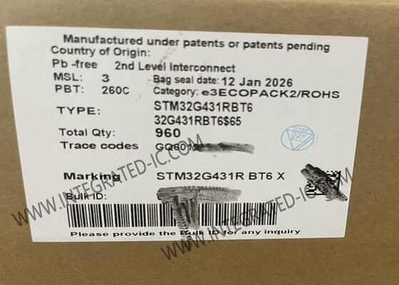 STM32G431RBT6 ARM कॉर्टेक्स-M4F MCU 170MHz स्पीड 128KB फ्लैश मेमोरी और LQFP64 पैकेज में 32-बिट सिंगल-कोर के साथ