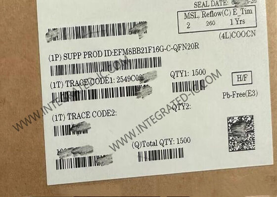 EFM8BB21F16G-C-QFN20R 8-बिट 50MHz माइक्रोकंट्रोलर MCU 20-QFN पैकेज में CIP-51 8051 कोर के साथ
