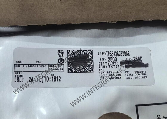 TPS54360BDDAR एकीकृत सर्किट चिप 3.5A स्टेप-डाउन डीसी डीसी कन्वर्टर 4.5V से 60V इनपुट और 100kHz से 2.5MHz स्विचिंग फ्रीक्वेंसी के साथ