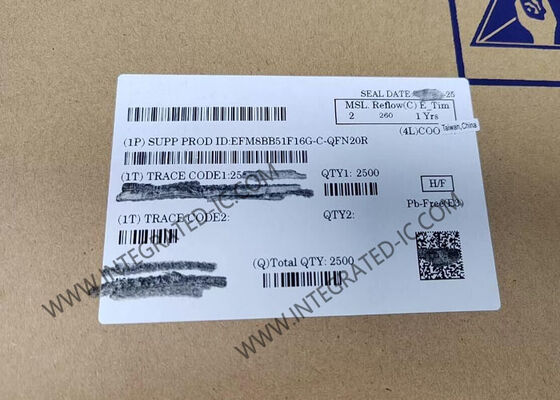 EFM8BB51F16G-C-QFN20R माइक्रोकंट्रोलर MCU ऑटोमोटिव CIP-51 8051 बिजी बी 20-QFN पैकेज