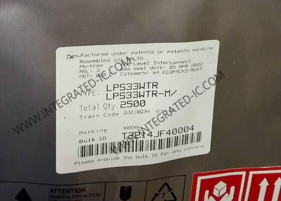 LPS33WTR सेंसर आईसी 26kPa से 126kPa MEMS प्रेशर सेंसर CCLGA-10 एब्सोल्यूट डिजिटल आउटपुट बैरोमीटर