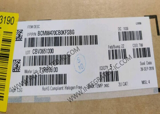 BCM88470CB0KFSBG ईथरनेट आईसी उच्च प्रदर्शन 300Gbps StrataDNX Qumran-AX ईथरनेट स्विच