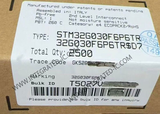 STM32G030F6P6TR माइक्रोकंट्रोलर MCU सिंगल कोर 32KB फ्लैश एम्बेडेड MCU TSSOP20