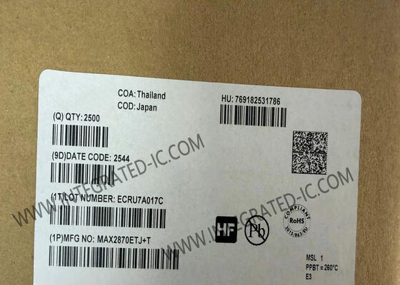 MAX2870ETJ अल्ट्रा-वाइडबैंड चरण-लॉक लूप वोल्टेज नियंत्रित ऑसिलेटर के साथ 23.5MHz से 6GHz कम चरण शोर अंश-एन और पूर्णांक-एन मोड