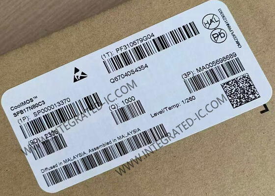 SPB17N80C3 पावर MOSFET ट्रांजिस्टर 800V ड्रेन-स्रोत वोल्टेज 17A निरंतर ड्रेन करंट और CoolMOSTM तकनीक के साथ