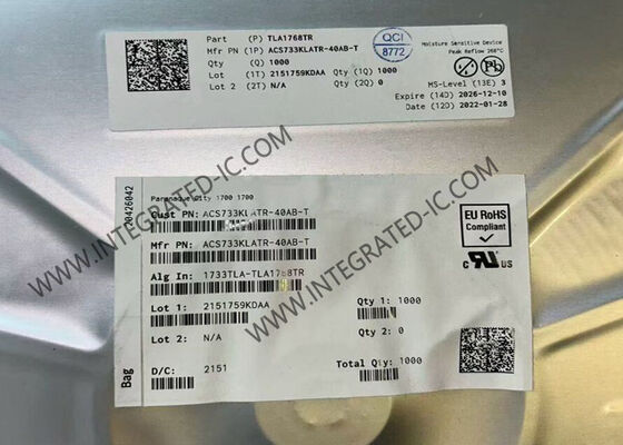 ACS733KLATR-40AB-T 1MHz बैंडविड्थ 40A करंट सेंसिंग गैल्वेनिकली आइसोलेटेड हॉल इफेक्ट सेंसर IC SOIC-16