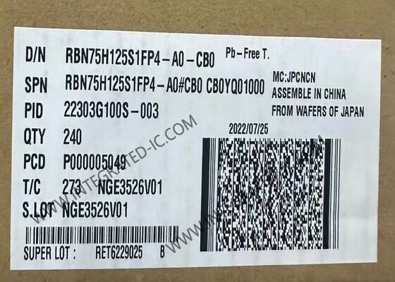 RBN75H125S1FP4-A0 1250V 75A पावर स्विचिंग अनुप्रयोगों के लिए IGBT ट्रांजिस्टर एकीकृत सर्किट चिप