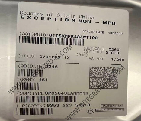 SPC5643LAMMM1R 1MB फ्लैश मेमोरी के साथ 32-बिट डुअल-कोर 120MHz Qorivva माइक्रोकंट्रोलर