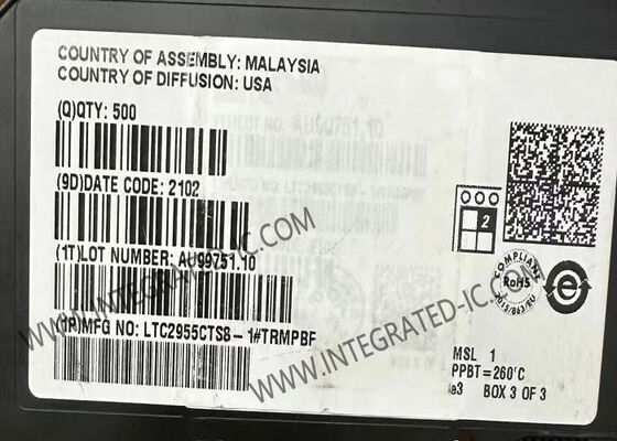 LTC2955CTS8-1 इंटीग्रेटेड सर्किट चिप पुशबटन ऑन/ऑफ कंट्रोलर, 1.5V से 36V की विस्तृत इनपुट सप्लाई रेंज और 1.2µA की कम सप्लाई करंट के साथ