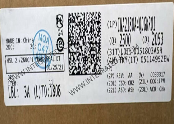 INA2180A4QDGKRQ1 26V 350kHz ऑटोमोटिव-ग्रेड डुअल चैनल करंट सेंस एम्पलीफायर इंटीग्रेटेड सर्किट चिप