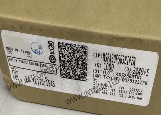 MSP430F5638IPZR 16-बिट माइक्रोकंट्रोलर MCU 20MHz गति और 256KB प्रोग्राम मेमोरी के साथ