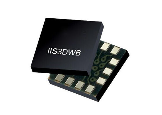 IIS3DWB सेंसर IC अल्ट्रावाइड बैंडविड्थ कम शोर और विस्तारित तापमान रेंज के साथ 3-अक्ष डिजिटल कंपन सेंसर