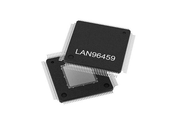 LAN96459FT-I/8MW ईथरनेट आईसी 9-पोर्ट ईथरनेट स्विच एकीकृत 10/100/1000BASE-T PHYs के साथ