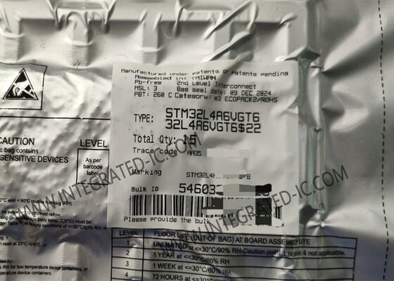 माइक्रोकंट्रोलर MCU STM32L4A6VGT6 80MHz माइक्रोकंट्रोलर चिप्स LQFP100 सिंगल कोर