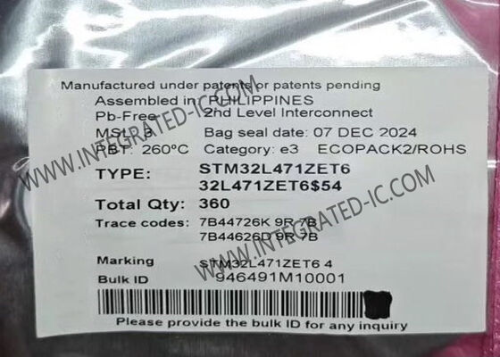 STM32L471ZET6 माइक्रोकंट्रोलर MCU 80MHz 32-बिट ARM कॉर्टेक्स-M4 अल्ट्रा-लो-पावर LQFP-144