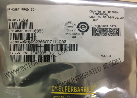 AD9230BCPZ11-200 11-बिट 200MSPS 1.8V एनालॉग-टू-डिजिटल कन्वर्टर इंटीग्रेटेड सर्किट चिप मोनोलिथिक सैंपलिंग ADC
