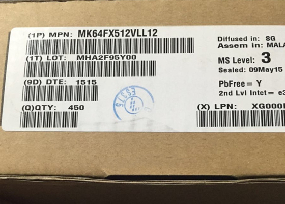 32BIT इंटीग्रेटेड सर्किट चिप MK64FX512VLL12 120MHz ARM Cortex-M4 माइक्रोकंट्रोलर