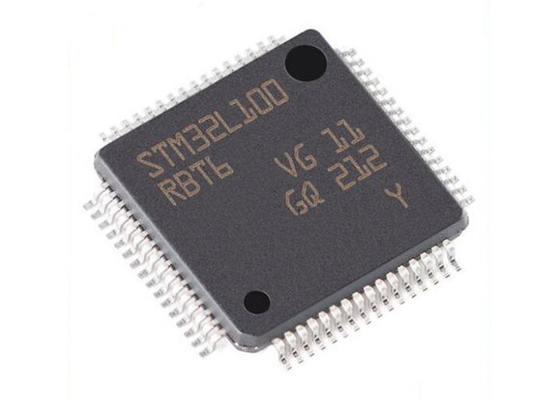 32MHz इंटीग्रेटेड सर्किट चिप STM32L100RBT6 सिंगल कोर माइक्रोकंट्रोलर्स IC 64LQFP