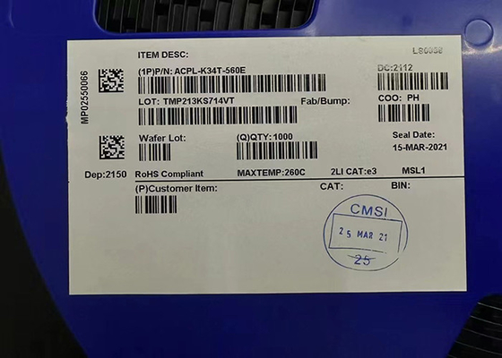 ACPL-K34T-560E ऑटोमोटिव 2.5 A पीक हाई आउटपुट करंट MOSFET गेट ड्राइव ऑप्टोकॉप्लर
