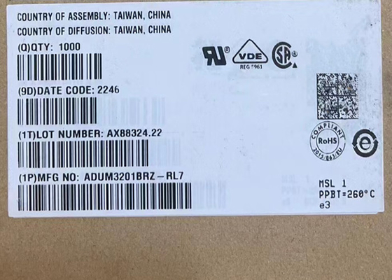 इंटीग्रेटेड सर्किट चिप ADUM3201BRZ डिजिटल आइसोलेटर्स 8SOIC डुअल चैनल 10Mbps