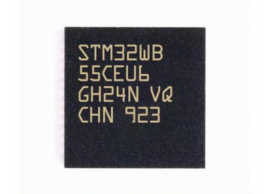 2Mbps STM32WB55CEU6 माइक्रोकंट्रोलर MCU 48UFQFN मल्टीप्रोटोकॉल वायरलेस 32Bit MCU