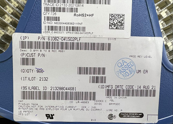 61082-041502PLF इंटीग्रेटेड सर्किट चिप आयताकार कनेक्टर्स 40 स्थिति 0.8 मिमी