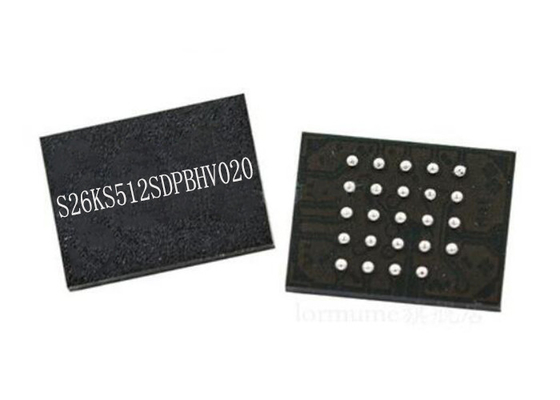 NOR मेमोरी IC S26KS512SDPBHV020 512Mbit समानांतर 24-FBGA इंटीग्रेटेड सर्किट चिप