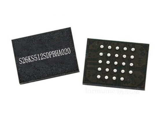 512Mbit मेमोरी IC S26KS512SDPBHA020 NOR फ्लैश मेमोरी चिप 24-FBGA 166MHz समानांतर