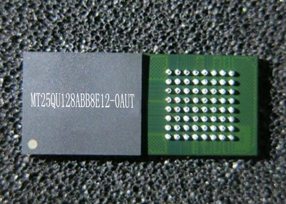 मेमोरी चिप MT25QU128ABB8E12-0AUT 1.8V मल्टीपल I/O सीरियल फ्लैश मेमोरी IC 24-TBGA