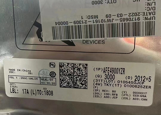 एनालॉग फ्रंट एंड AFE4900YZR 30-XFBGA इंटीग्रेटेड AFE 1kHz इंटीग्रेटेड सर्किट चिप
