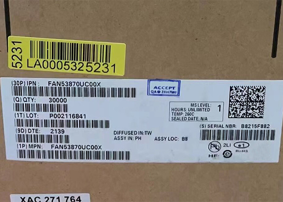 FAN53870UC00X 20-XFBGA इंटीग्रेटेड सर्किट चिप लो आईक्यू पावर मैनेजमेंट चिप्स