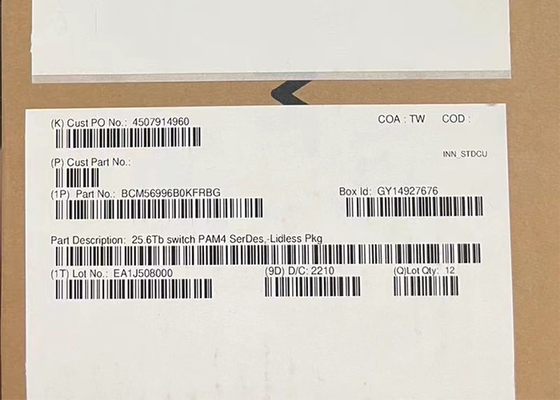 BCM56996B0KFRBG एकीकृत सर्किट चिप 25.6Tb/S StrataXGS Tomahawk 4 ईथरनेट स्विच