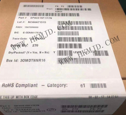फील्ड प्रोग्राम करने योग्य गेट सरणी EP4CE15F17I7N FBGA-256 963LAB चक्रवात IV E FPGA एकीकृत सर्किट 200MHz