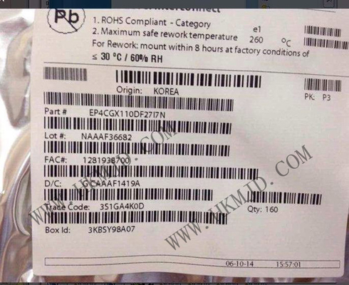 फील्ड प्रोग्राम करने योग्य गेट सरणी EP4CGX110DF27I7N 393 I/O 200 MHz चक्रवात IV GX एम्बेडेड FPGA प्रोग्राम करने योग्य तर्क IC